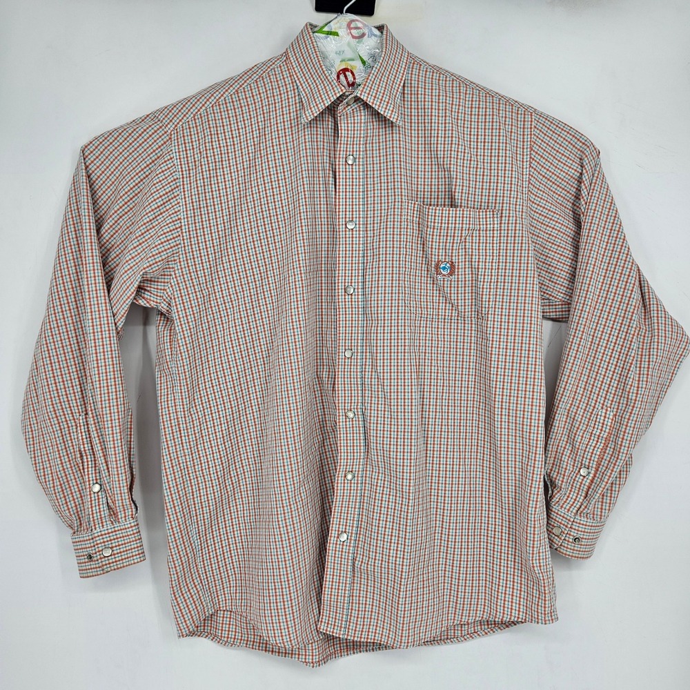 Cinch Shirt Mens Medium Western Plaid Pearl Snap Western Cowboy Long Sleeve